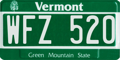 VT license plate WFZ520