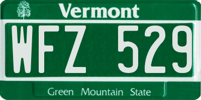 VT license plate WFZ529