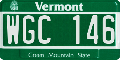 VT license plate WGC146