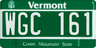 VT license plate WGC161