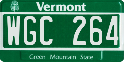 VT license plate WGC264