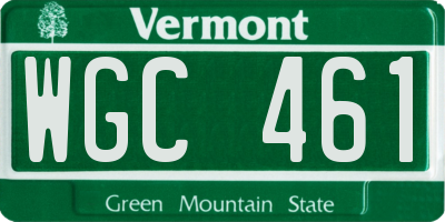 VT license plate WGC461