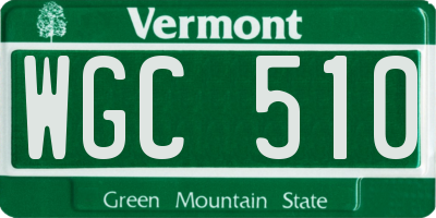 VT license plate WGC510