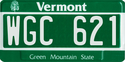 VT license plate WGC621