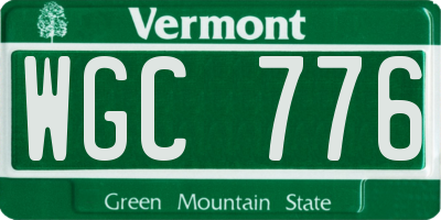 VT license plate WGC776