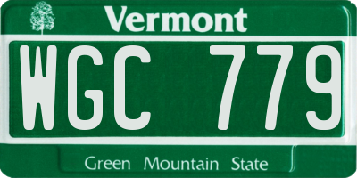 VT license plate WGC779
