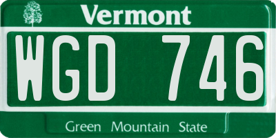 VT license plate WGD746