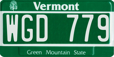 VT license plate WGD779