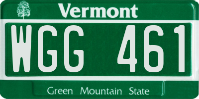 VT license plate WGG461