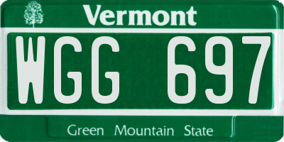 VT license plate WGG697