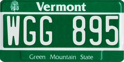 VT license plate WGG895
