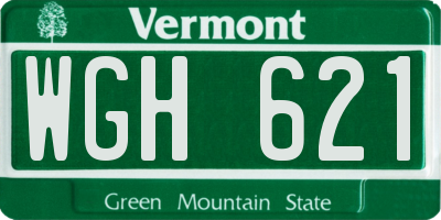 VT license plate WGH621