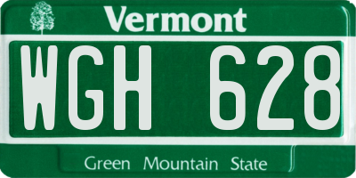 VT license plate WGH628