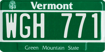 VT license plate WGH771