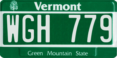 VT license plate WGH779