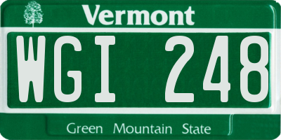 VT license plate WGI248