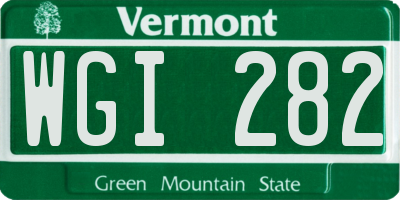 VT license plate WGI282