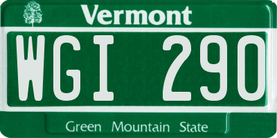 VT license plate WGI290
