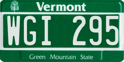 VT license plate WGI295