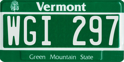 VT license plate WGI297