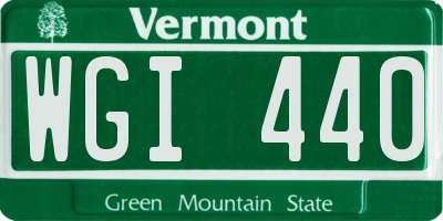 VT license plate WGI440
