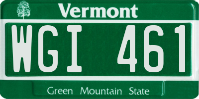 VT license plate WGI461