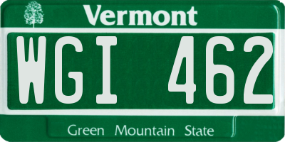 VT license plate WGI462