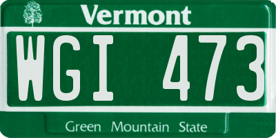 VT license plate WGI473