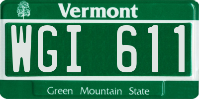 VT license plate WGI611