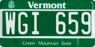 VT license plate WGI659