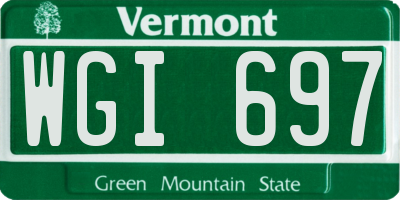 VT license plate WGI697