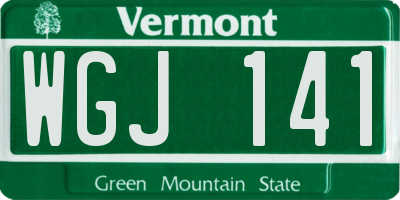 VT license plate WGJ141