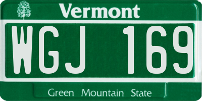 VT license plate WGJ169