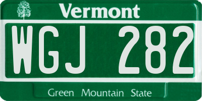 VT license plate WGJ282