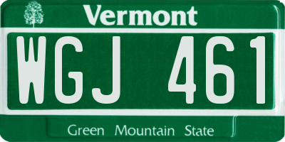 VT license plate WGJ461