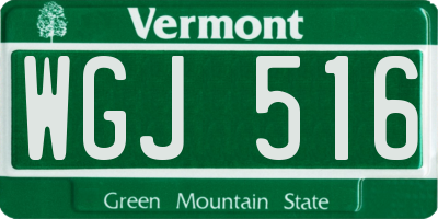 VT license plate WGJ516