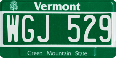 VT license plate WGJ529