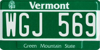 VT license plate WGJ569