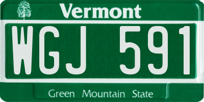 VT license plate WGJ591
