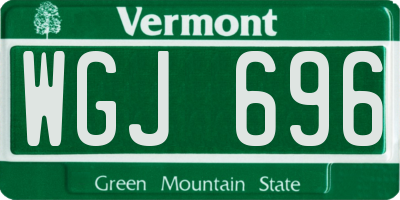 VT license plate WGJ696