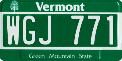 VT license plate WGJ771