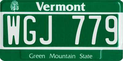VT license plate WGJ779