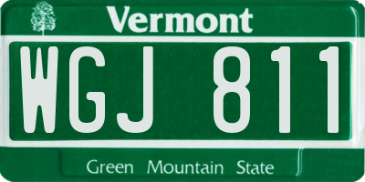 VT license plate WGJ811