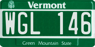 VT license plate WGL146