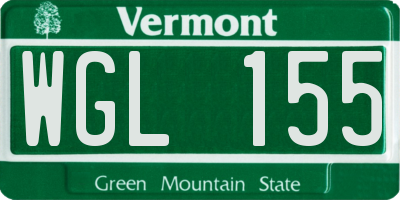 VT license plate WGL155
