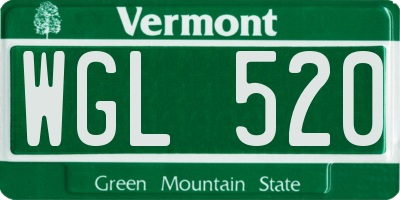 VT license plate WGL520