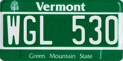 VT license plate WGL530