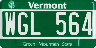 VT license plate WGL564