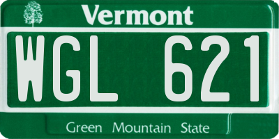 VT license plate WGL621