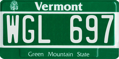 VT license plate WGL697